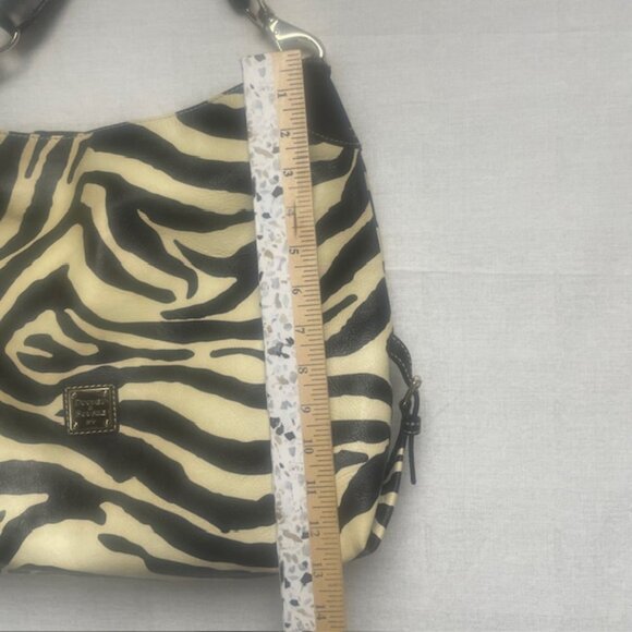 Dooney & Bourke Zebra Print Large Leather Tote Shoulder Bag Purse With Dust Bag - Picture 10 of 16